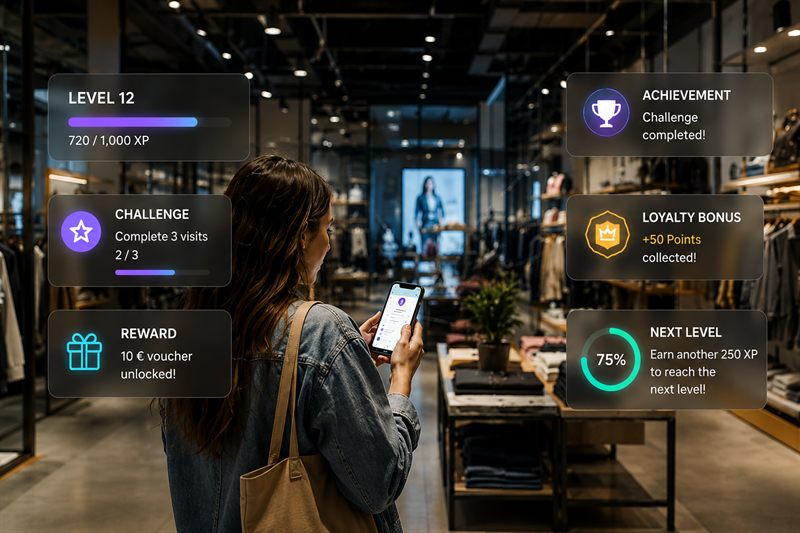 Illustration of gamification in retail