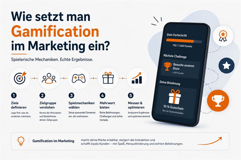 Illustration zum Einsatz von Gamification im Marketing