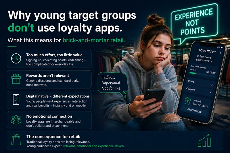 Illustration comparing Retail Gaming with a classic loyalty app